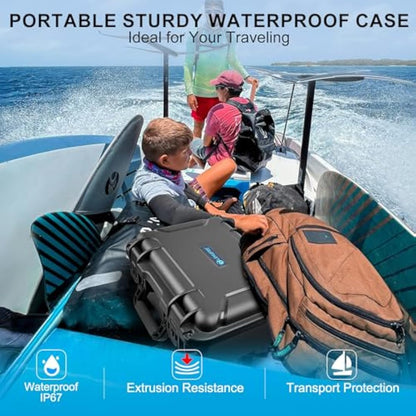 LEKUFEE Waterproof Hard Case Compatible with DJI Air 3S/DJI Air 3/DJI RC2/DJI RC N3/RC N2/DJI Goggles 3/ Goggles 2/Goggles Integra/DJI RC Motion 3/RC Motion 2 and Accessories(Case Only)