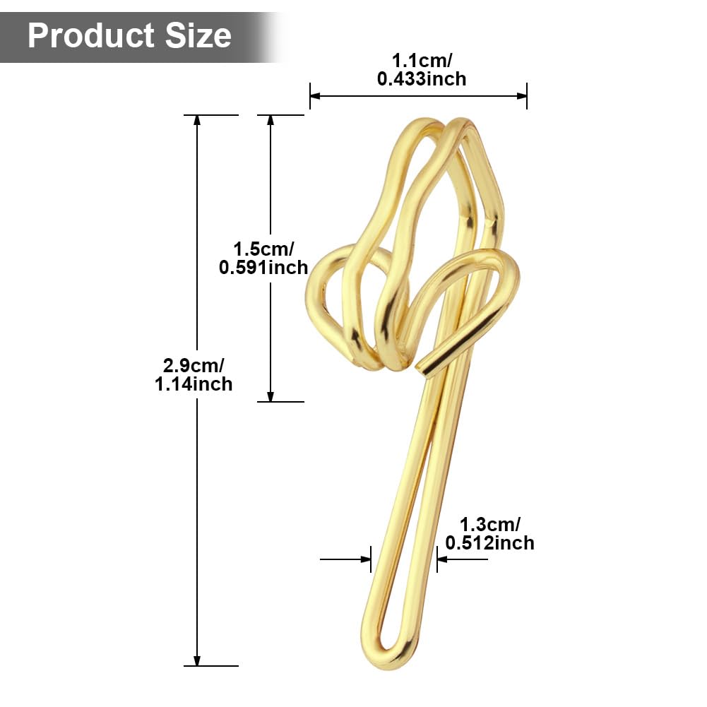 Alaoo 120 Pack Curtain Hooks, Metal Curtain Hooks, Gold Curtain Header, Heavy Duty Curtain Hooks, Tape Drapery Hooks for Drapery Shower Curtain