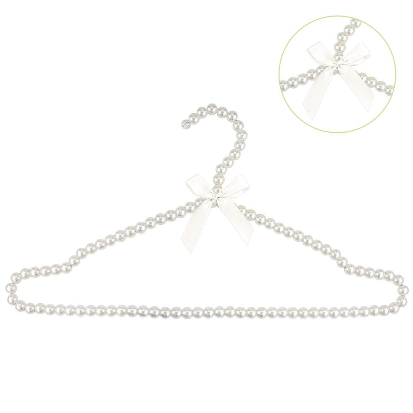 Adorila Pearl Hangers 40cm for Wedding Dress Bridal Gown, 5-Pack