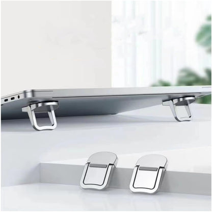 LiJuanWang 2 Pcs Mini Laptop Stand Portable Self Adhesive Keyboard Riser Invisible Computer Feet for Desk,Invisible Computer Keyboard Stand for