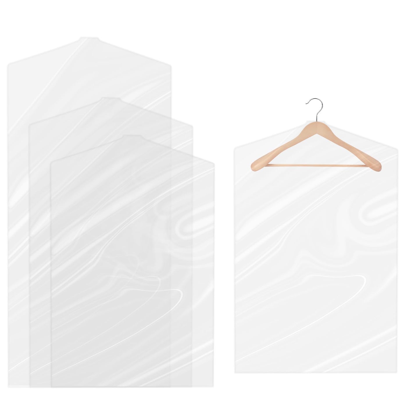 Pack of 30 Clothes Covers Protector Bags,Clothes Covers