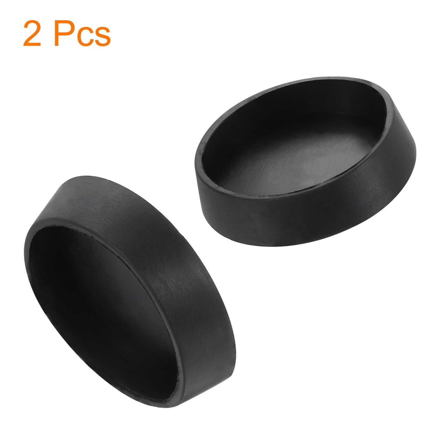 Sourcing Map 2-Pack Rubber Drain Stopper with Hanging Ring, Fits 2 Inch to 2-1/8 Inch, Black