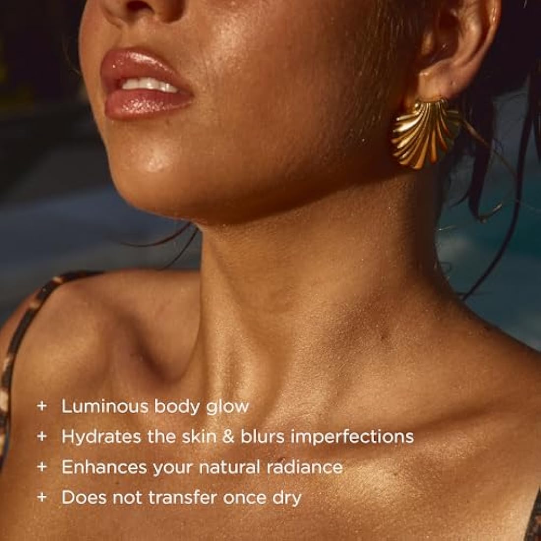 + Lux Unfiltered N°10 Blurring Body Glow Lotion - Instant Body Shimmer Lotion that Blurs Imperfections and Hydrates with Shea Butter, Squalane & Vitamin C - Vegan, Cruelty Free, Fragrance Free