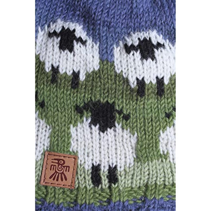 Pachamama Handknitted Medium 4-6 Cup 1.2L Wool Tea Cosy/Teapot Cover - Sheep Pattern Insulated Handmade Fair Trade Multicoloured