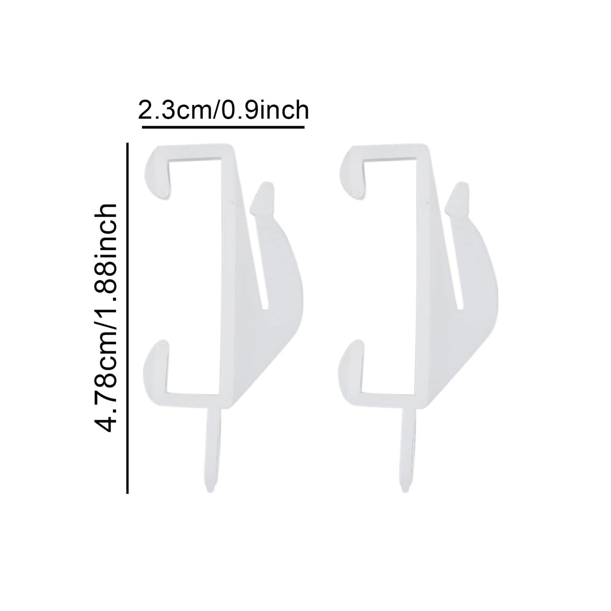 50 PCS White Plastic Curtain Sliding Hooks for Track Window, Shower and Door - Rail Gliders