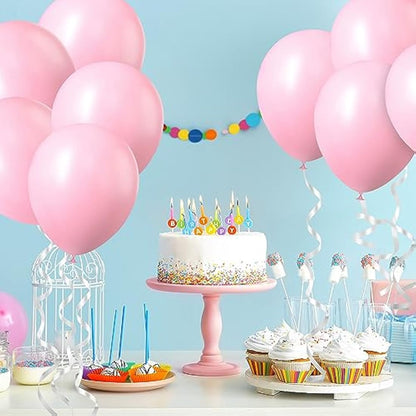Ainiv 60 PCS Decorative Pink Balloons for Parties: 12inch Latex Macaron Style, Perfect for Pink Themed Events