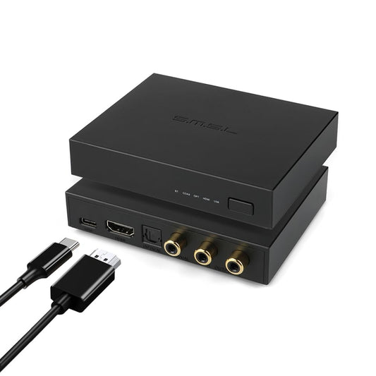 SMSL PS100 ES9023 HiFi Home Audio DAC, Multifunctional Mini DAC, USB/Optical/Coaxial/HDMI ARC/Bluetooth to RCA DAC, Support PS5, ESS DA Converter,
