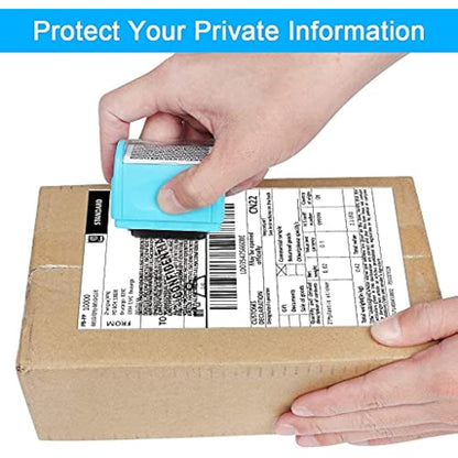 Wide Roller Stamp Identity Theft Stamp 1.5 Inch Perfect for Privacy Protection (Yellow Stamp + 3 Refills)