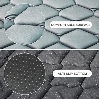 Geegoos Large Dog Crate Mattress, Washable Soft Kennel Pads, Pet Bed Blanket for 42 inch Cage, Dog & Cat Bed Mats (104x68cm, Grey)