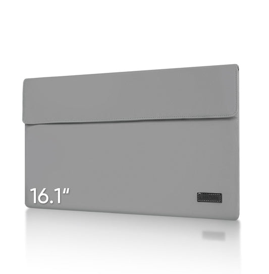 ARZOPA 16.1" Portable Monitor Sleeve PU Leather Storage Bag, Waterproof Material, Bottom Layer Material, Soft Lining, With Strong Magnetic Closure,