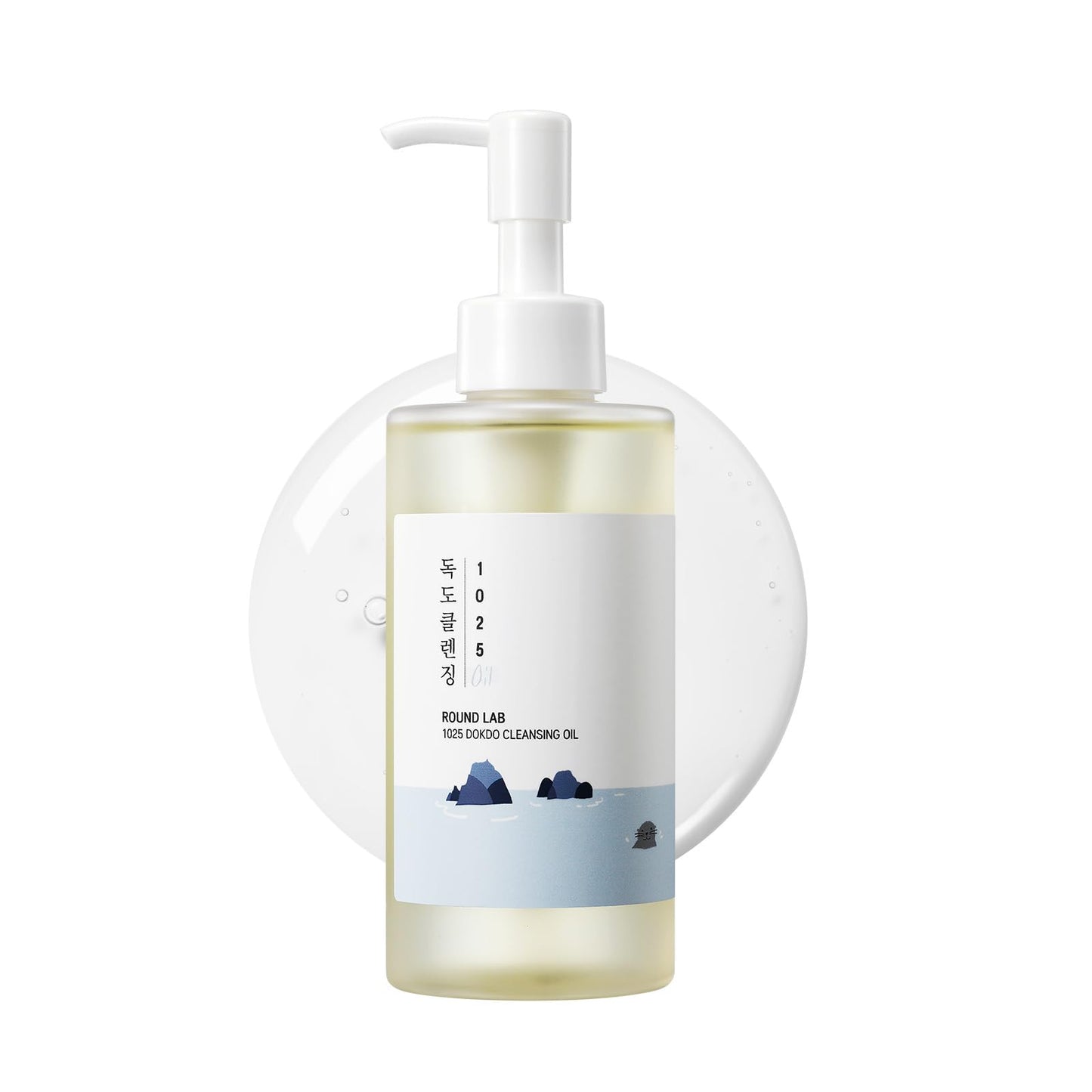 ROUND LAB 1025 Dokdo Cleansing Oil 200ml, Facial Oil Cleanser for Face, Deep Pore Cleansing, Makeup Blackhead Impurities Remover, Easy to Wash Off No