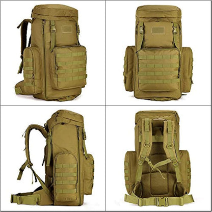 YUHAN Hiking Backpack 85L Large Tactical Backpack Military Army Combat Rucksack Trekking Rucksack MOLLE Backpack
