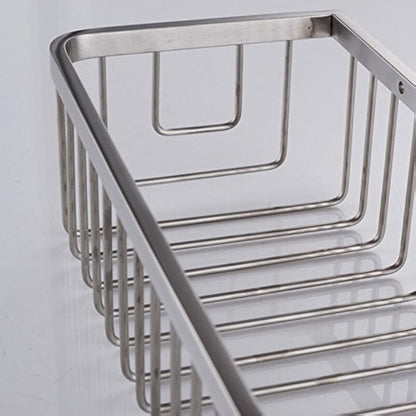 Konhard CS004 Solid Stainless Steel Bathroom Shower Caddy Wall Mount, Brushed Steel