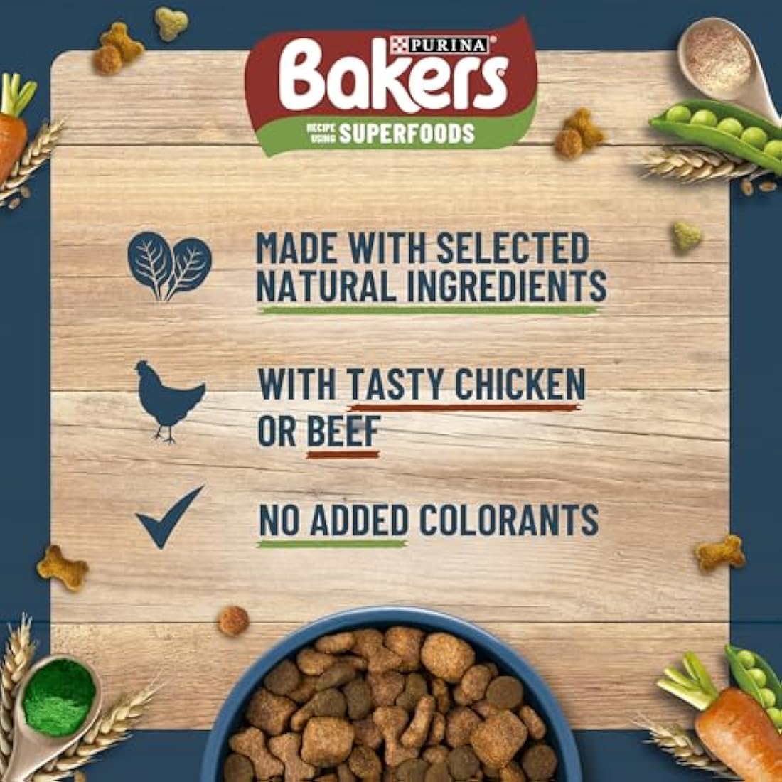 Bakers Adult Dry Dog Food Chicken and Veg 14 kg, Packaging May Vary