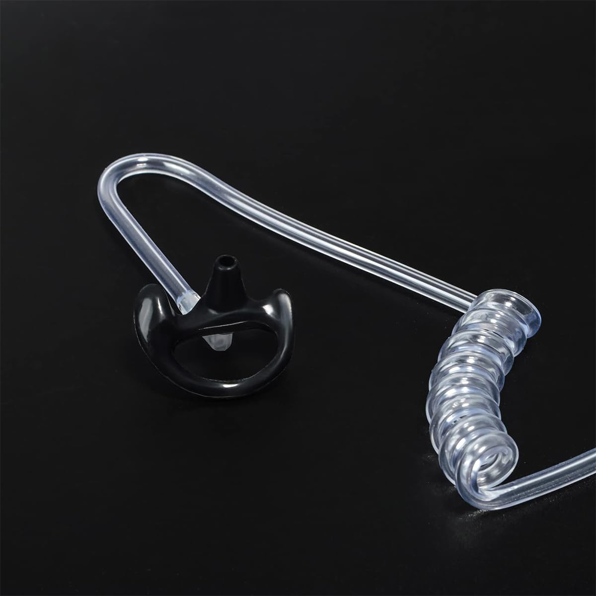 Namvo 3 Pairs Soft Earmould Earpiece Earbud Air Acoustic Headset Earplug for Walkie Talkie Coil Tube Audio Kits in Black Medium Size