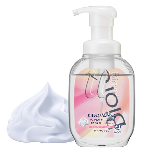 Biore U The Body Foaming Type, Brilliant Bouquet Scent, Pump 18.9 fl oz (540 ml), Highly Lubricated Formula Fresh Cream Foam, Body Soap, Gorgeous