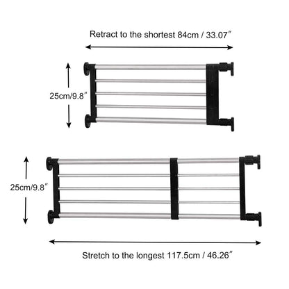 BAOYOUNI Expandable Closet Shelf Tension Rod Clothes Hanger Storage Rack Adjustable DIY Shelving Unit Cabinet Kitchen Bathroom Divider Separator