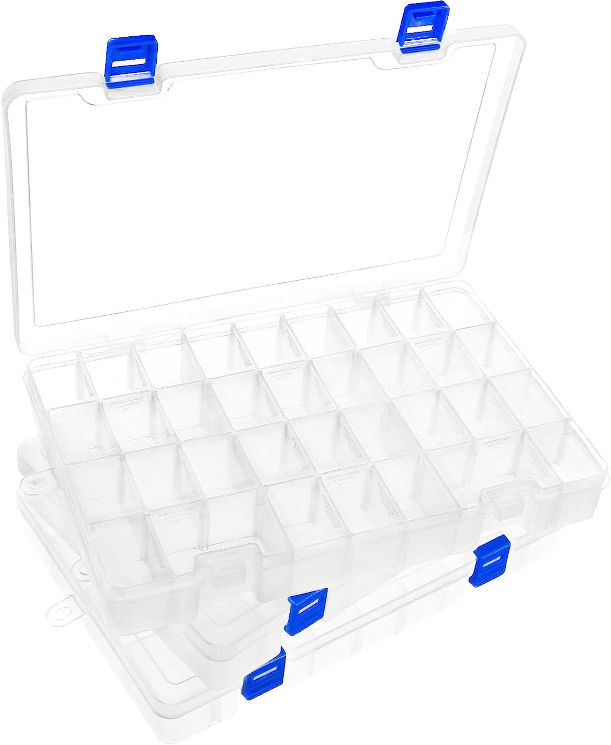 DARUITE 34 Grids Craft Storage Boxes with Compartments, Tackle Box, 3 PCS
