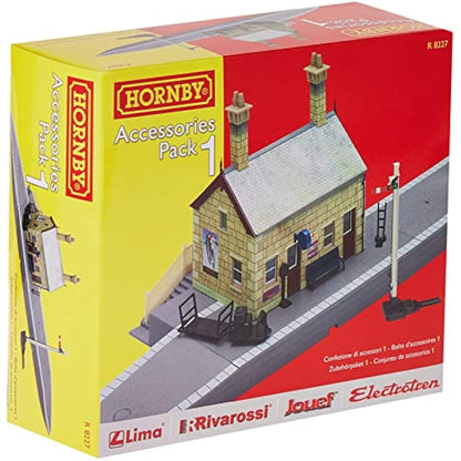 Hornby R8227 OO Gauge Building Extension Pack 1, Model Train Accessories for Adding Scenery & Buildings to 00 Gauge Model Railway, Includes: Platform, Platform Ramps, Single Distance - 1:76 Scale