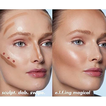 e.l.f. Halo Glow Contour Beauty Wand, Liquid Contour Wand For A Naturally Sculpted Look, Buildable Formula, Vegan & Cruelty-free, Light/Medium