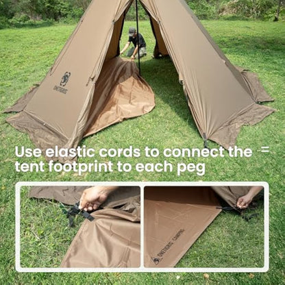 OneTigris Rock Fortress 6 Person Footprint, Ten-sided Tent Groundsheet 5000mm Waterproof Ratings
