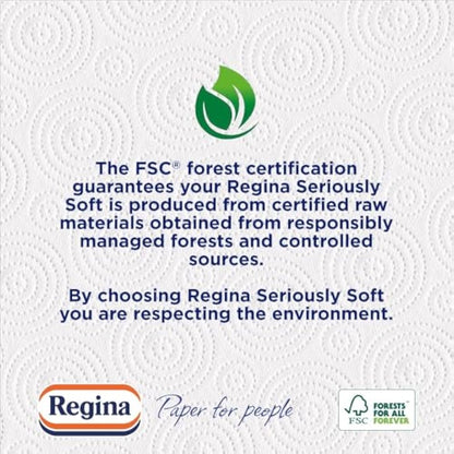 Regina Thirst Pockets Kitchen Roll - 12 Rolls, 1,200 Super Absorbent Sheets, Unique Pocket Technology, Your Ideal Kitchen Companion, FSC certified product