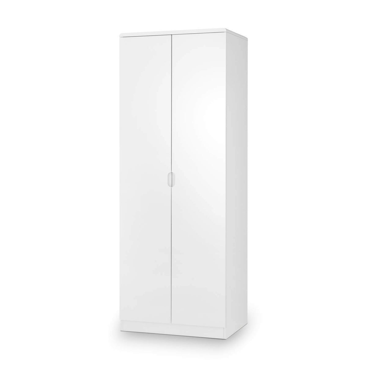 Julian Bowen Manhattan Wardrobe with Shelf, 2 Door, White - H197 x W74cm