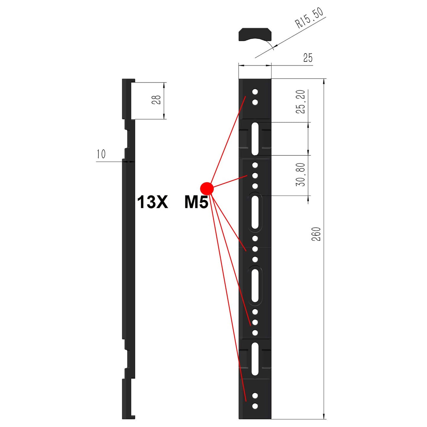 ZLiT for Hailong Electric Bike Battery Mount Bracket, Aluminum Alloy E-Bike Battery Box Bracket Mount for Hailong Polly Bicycle Mount Holder (Black)