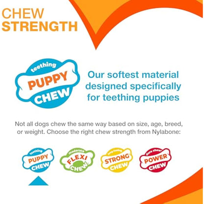 Nylabone Puppy Dog Teething Colour Change Freezer Bone Dog Chew Toy, Lamb & Apple Flavour, Small, for Puppies Up to 11 kg