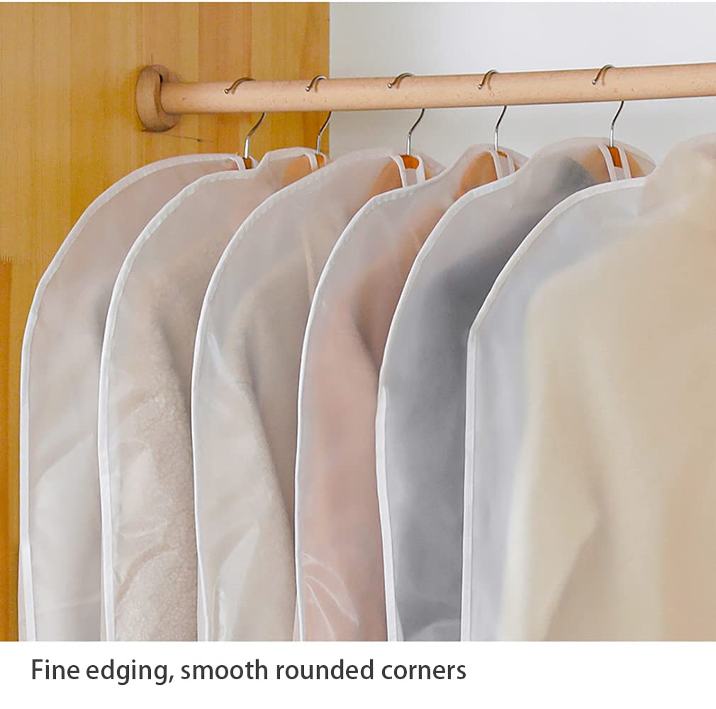 Garment Covers Dustproof Clothes Covers Moth Proof Coat Bag with Zip PEVA Translucent Dress Cover Waterproof Anti-mite Breathable Suit Protector 5pcs