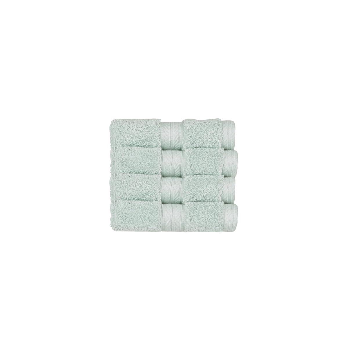 Christy Renaissance 4 Face Cloths Set | Eggshell | 100% Egyptian Cotton | Luxuriously Soft and Super Absorbent | 675 GSM | 4 Wash Cloth Flannels