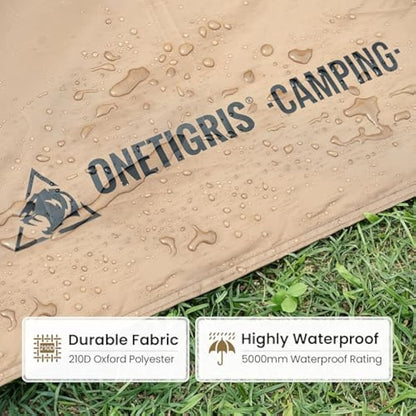 OneTigris Rock Fortress 6 Person Footprint, Ten-sided Tent Groundsheet 5000mm Waterproof Ratings
