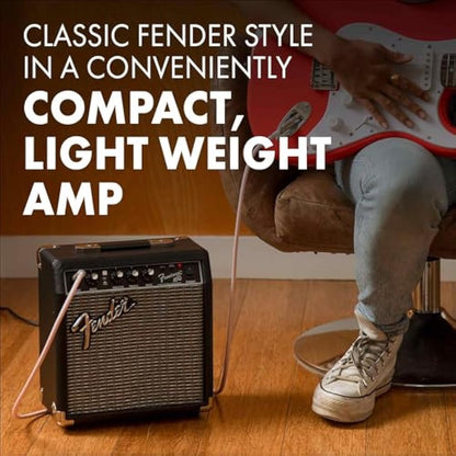 Fender Frontman 10G, Combo Guitar Amp, 10W, Small Practice Amp, Suitable for Electric Guitar, Black/Silver
