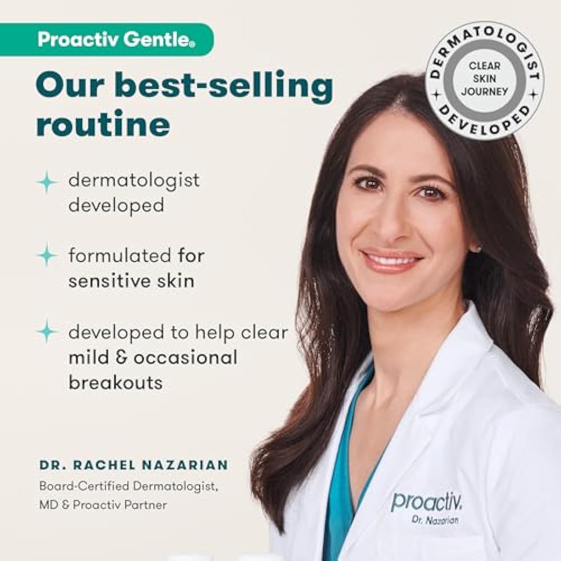 Proactiv Gentle 30 Day Facial Cleanser 3-Step Routine, 1 x Mineral Sulfur Cleanser 60 ml, 1 x Azelaic Pore Perfector 30 ml, 1 x BHA Smoothing Hydrator 30 ml (Pack of 1)