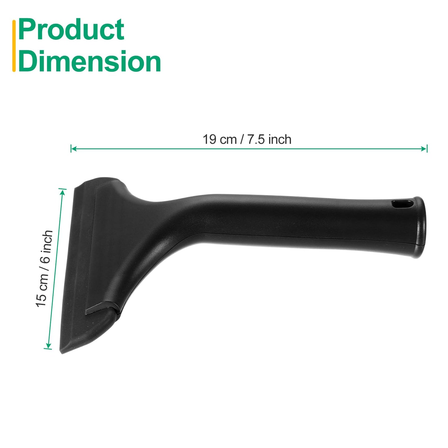 sourcing map 6 Inch Shower Squeegee for Glass Doors, All-Purpose Bath Squeegee with Handle for Bathroom Window Mirror Car Glass, Black/Black