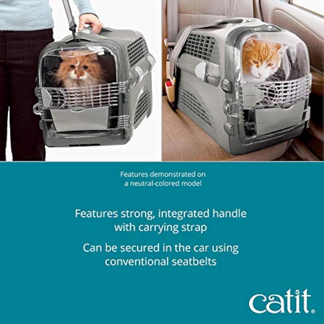 Catit Cabrio Cat Carrier, Turquoise