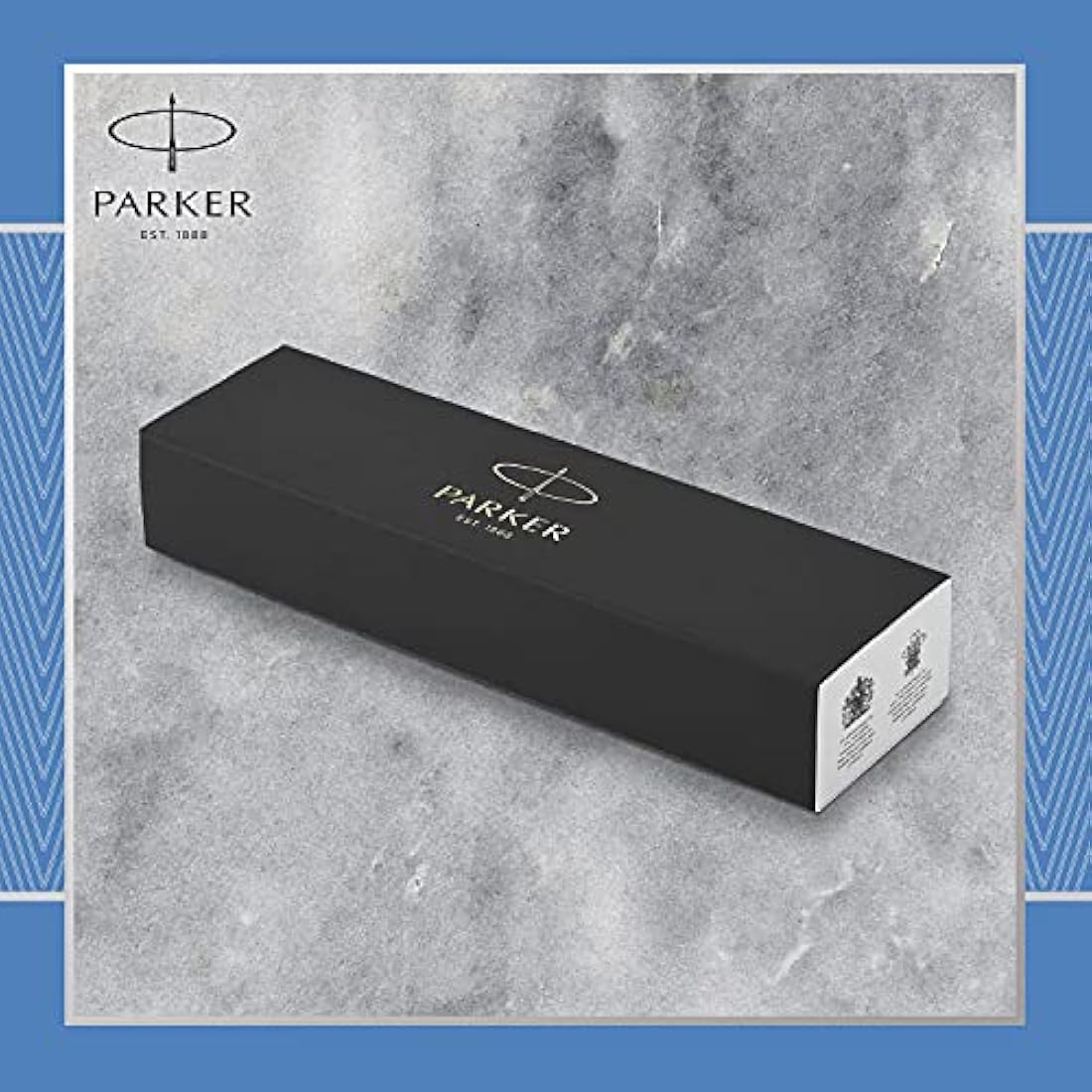 Parker IM Rollerball Pen | Premium Blue Grey with Chrome Trim | Fine Point with Black Ink Refill | Gift Box