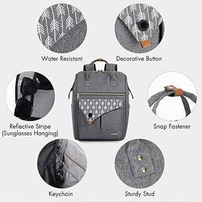 Lekesky Backpack Womens Travel Backpack Extra Large Rucksack Bag for Women Men,17.3" Backpack,Grey