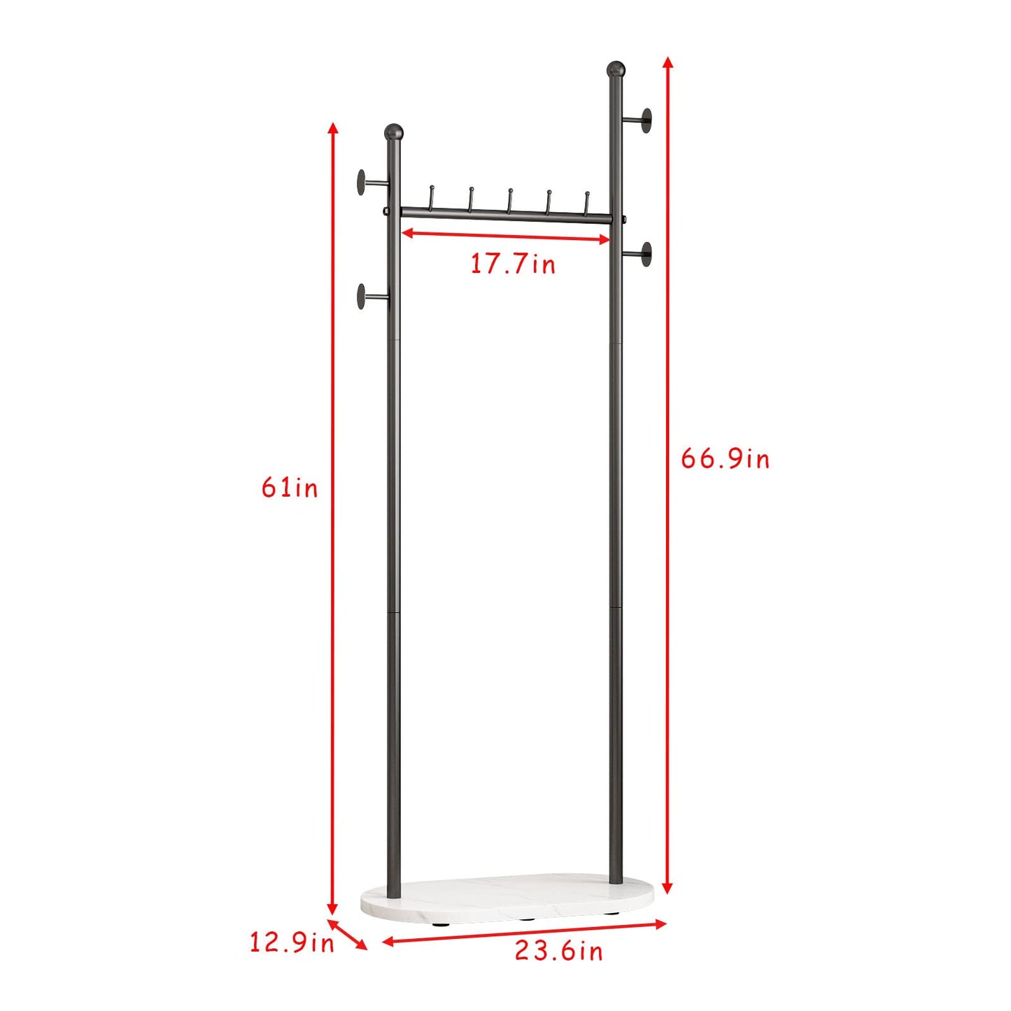 DR.IRON black coat rack clothing racks