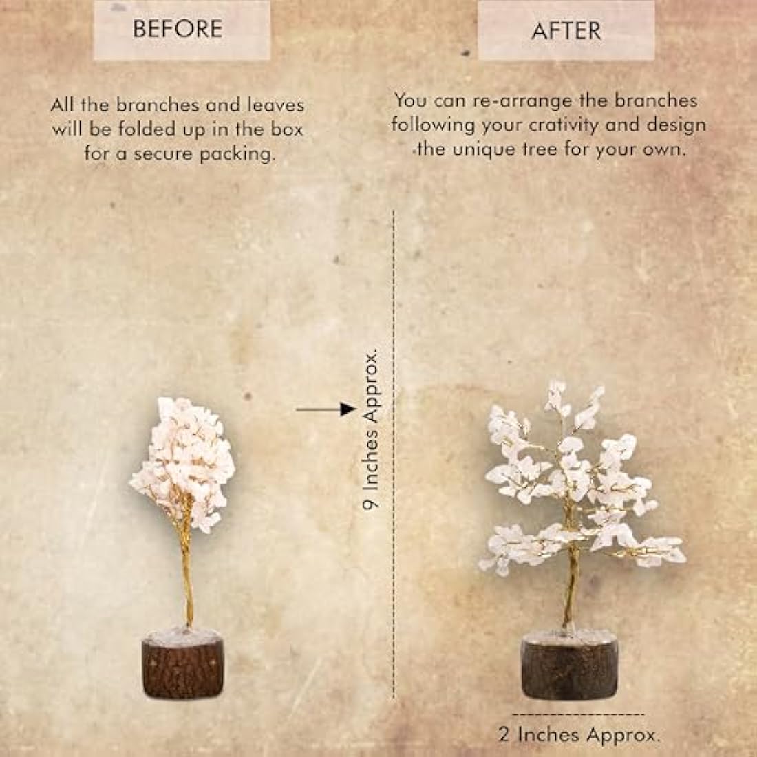 Wonder Care Rose Quartz Crystal Tree for Home Decorations Crystals and Healing Stones Witchy Room Crystal Decor Tree Crystal Gifts Gem Tree Christmas Tree Stands for Real Tree…