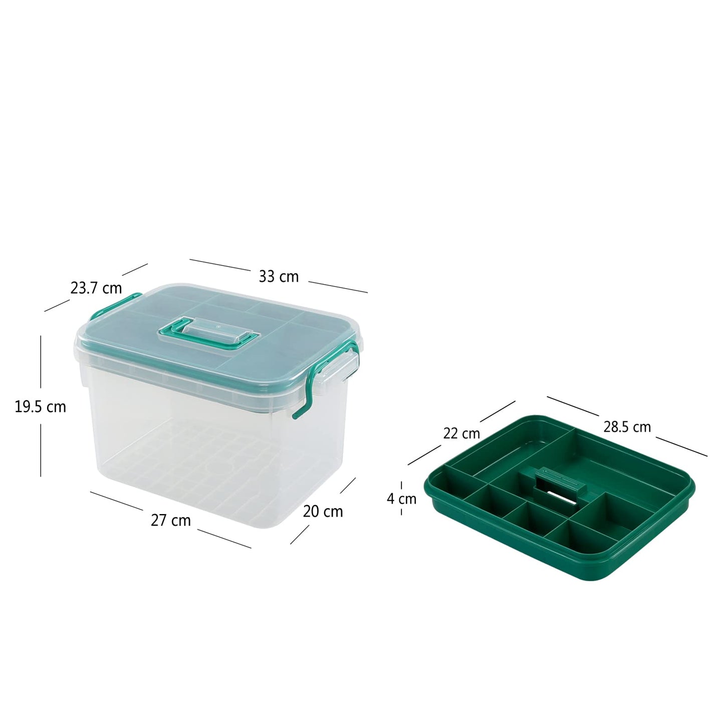 Mayish Family Medicine Storage Box, Household Plastic First Aid Box, Clear