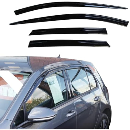 AUTO CLOVER Wind Deflectors Set for Volkswagen Golf MK7 / MK8 Hatchback 5 Door (4 pieces)