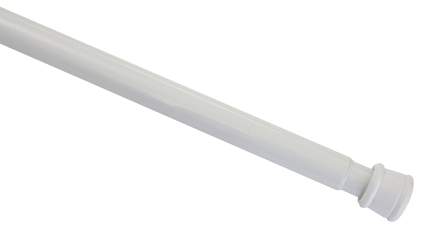 GARDINIA Tension rod, metal rod, extendable, curtain rod without drilling and screws, diameter 23/26 mm, length 130-220 cm, white