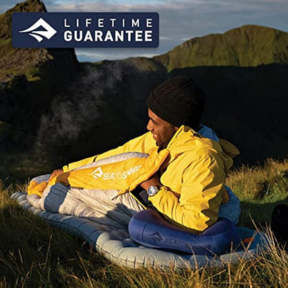 Sea to Summit - Aeros Premium Pillow L - Inflatable Travel Pillow - Soft & Comfy Brushed 50D Polyester - Lock System - Ultra-Sil Stuff Sack - For Backpacking - 42 x 30 x 13cm - Lime Gree - 114g