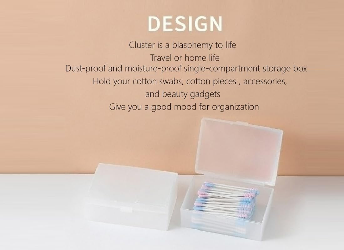 Sprigold home/travel transparent cotton pads/swabs large capacity storage box with PPmaterial, beautiful design, muti-purpose