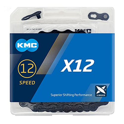 KMC X12 12 Speed Chain, BlackTech, 126 Link