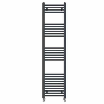 NRG Anthracite Heated Towel Rail Straight Designer Radiator, 1600×400mm