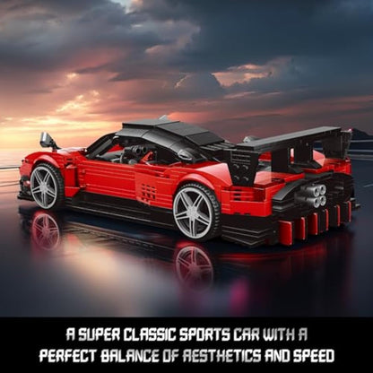 JMBricklayer Supercar Building Model Set 50113, Vintage Sports Car Model Building Blocks Toys Zonda R, Car Enthusiasts Collectible Racing Cars, Gifts for Adult Boys 14+ Year (1278 Pieces)