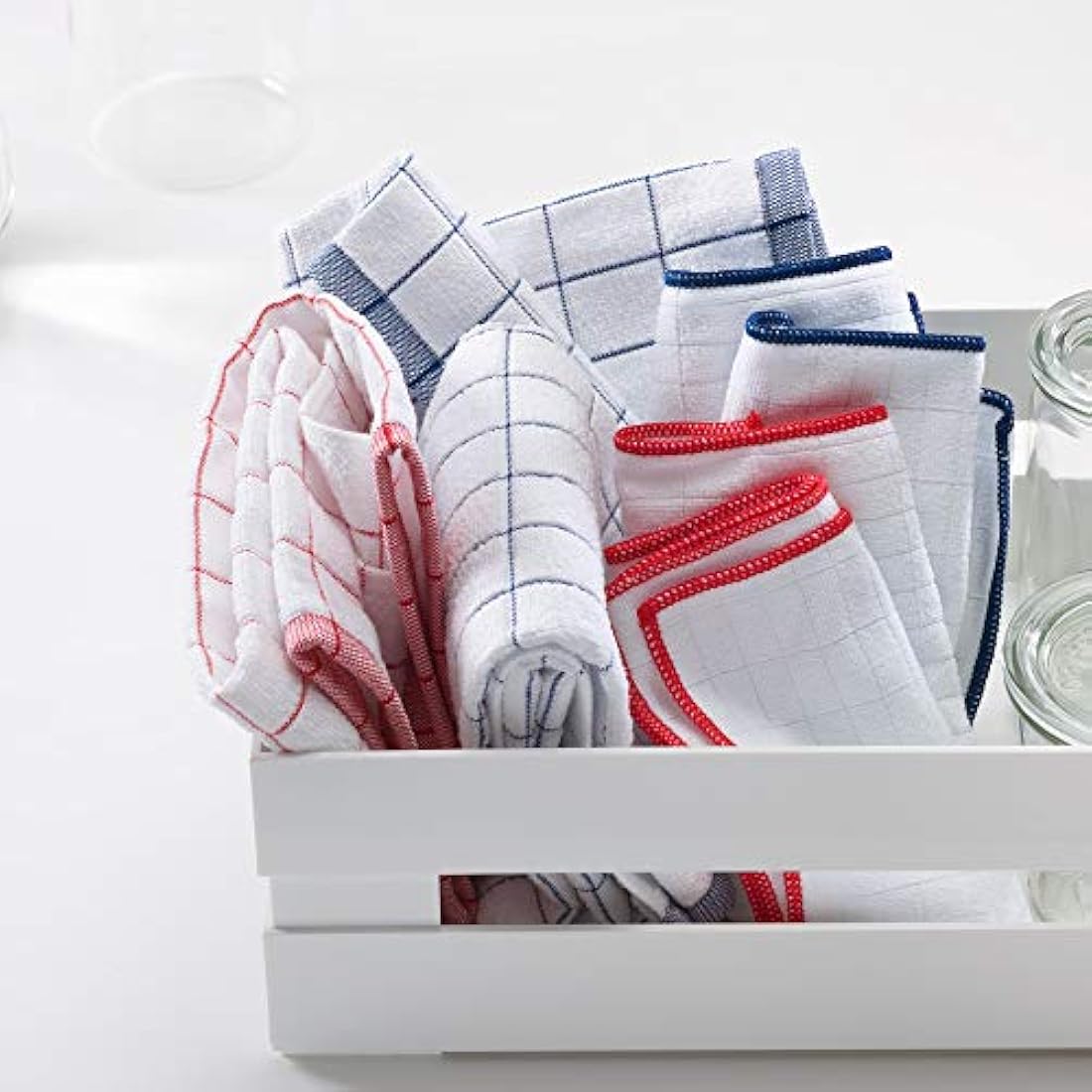 E-Cloth Reusable Paper Towel Replacement Cloth, Premium Microfiber Cleaning Cloths Ideal for Cleaning Up Spills on Countertops, Alternative to Paper Towels, 100 Wash Guarantee, 4 Count