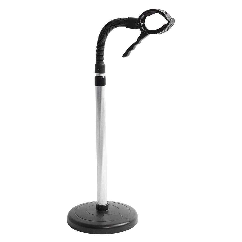 EBTOOLS Blow Dryer Stand Hands Free, Adjustable Stainless Steel Hair Dryer Holder Removable Suction Cup Bracket Stand Storage Rack for Bathroom